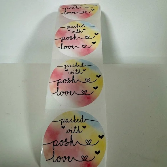 Packed With Posh Love 2” Round Stickers thank you stickers - Picture 4 of 4